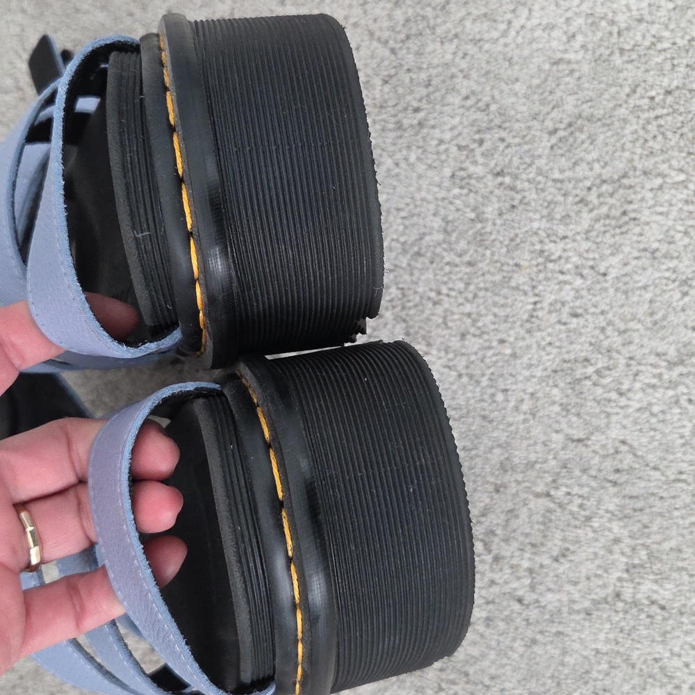 Dr. Martens NWOT Women's Black and Light Blue Platform Sandals - Picture 6 of 10